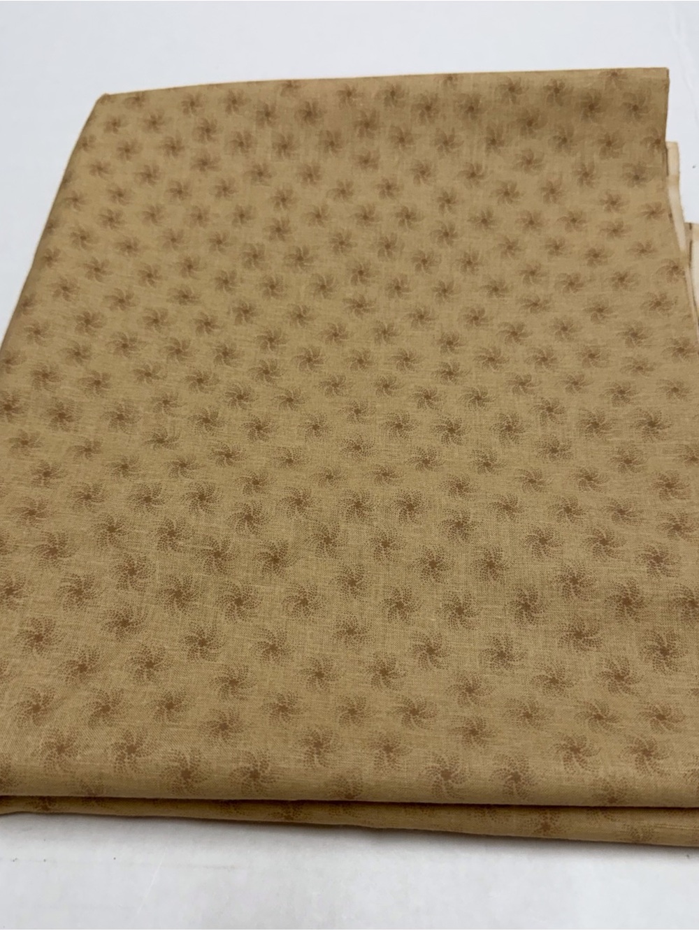 Vintage Joann Cotton Fabric - Beige/Tan Approx. 3 yds x 44”